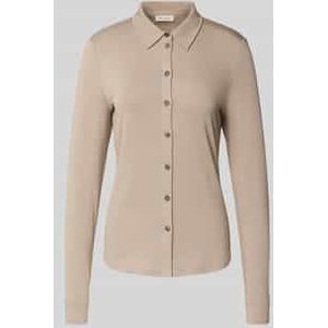 Marc O'Polo - Blouse - Sand - Lange Mouw - Normale Pasvorm
