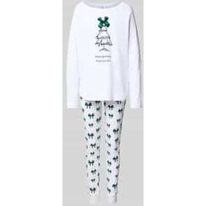 Regular fit pyjama met sierstrik, model 'Kuschelig'