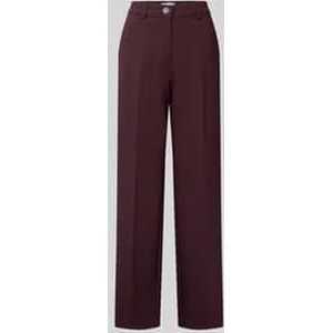 Straight fit bandplooibroek met viscose