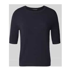 Gebreid shirt van viscosemix met ronde hals