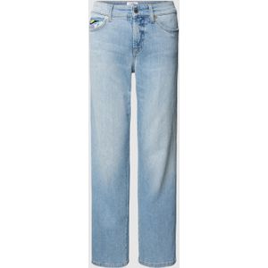 Straight fit jeans met siergarnering, model 'PARIS'