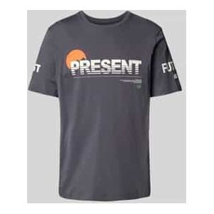 T-shirt met labeldetails