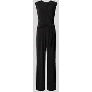 Jumpsuit met V-hals en strikceintuur