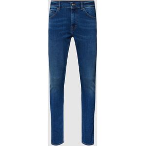 Slim fit jeans met labelpatch, model 'Evolve'