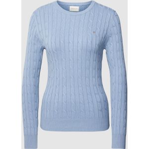 Gebreide pullover met kabelpatroon