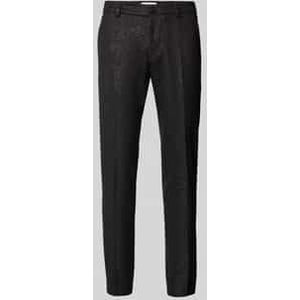 Slim fit stoffen broek met riemlussen, model 'AJEND'