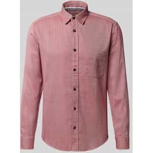 OLYMP - Casual Overhemd - Rood - Regular Fit - Kent