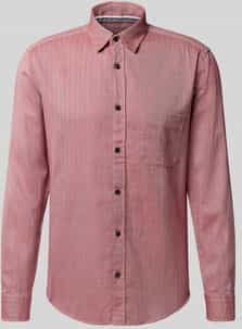 OLYMP - Casual Overhemd - Rood - Regular Fit - Kent