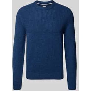 Gebreide pullover met ribboorden, model 'Rick'