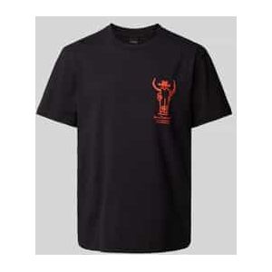 T-shirt met labelprint, model 'Showdown'