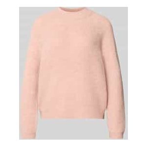 Comfort fit gebreide pullover met ronde hals en kraag, model 'JESS'