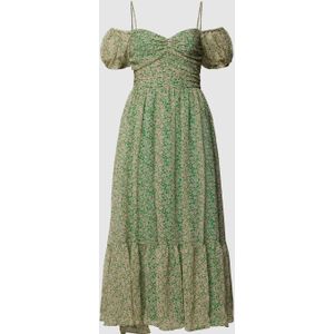 Midi-jurk met all-over bloemenmotief, model 'Fauna'