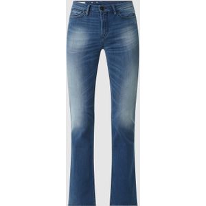 Flared high rise jeans met stretch, model 'Marie'