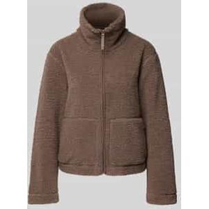 Only - MEGAN - Damesjack - Regular Fit - Teddy - Opstaande Kraag - Ritssluiting - Steekzakken