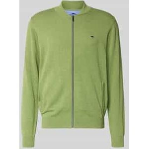 Cardigan met opstaande kraag en ritssluiting