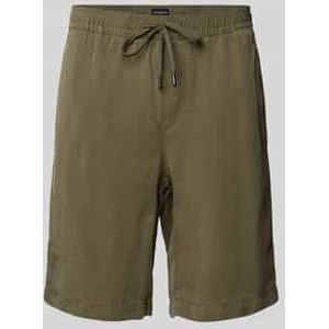 Regular fit korte broek van een mix van lyocell en linnen, model 'KAJI'