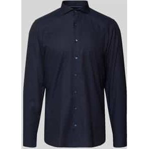 Regular fit zakelijk overhemd met structuurmotief