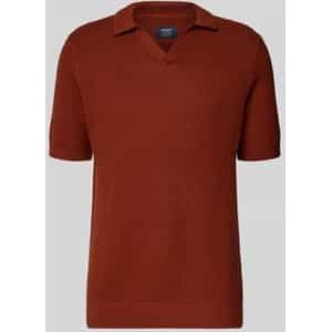 Regular fit gebreide polo met structuurmotief