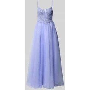 Avondjurk van tule met spaghettibandjes