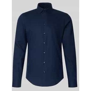 Slim fit zakelijk overhemd van katoen met kentkraag