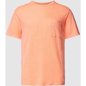 T-shirt van linnen met borstzak, model 'ECSTASEA'
