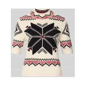 Gebreid shirt van wolmix met alpaca