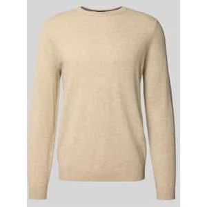 Regular fit kasjmier pullover met ronde hals