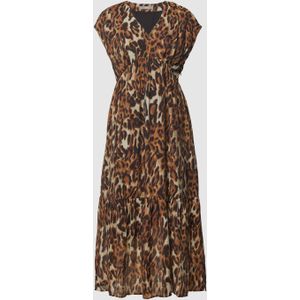 Midi-jurk met luipaardmotief
