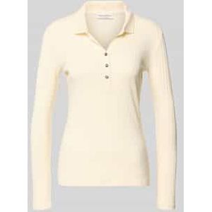 Slim fit shirt met lange mouwen van een mix van katoen en modal