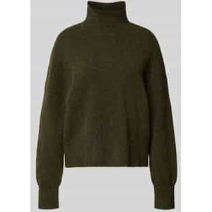 Gebreide pullover van wolmix met opstaande kraag, model 'NOLA'