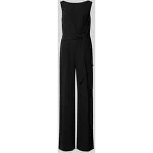 Slim fit jumpsuit met strikceintuur