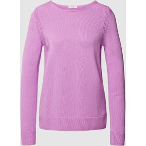 Gebreide pullover met boothals