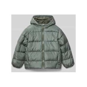 Gewatteerd regular fit jack met capuchon