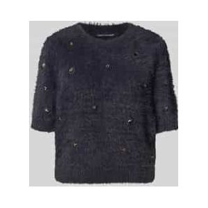 Regular fit gebreide pullover met sierapplicaties