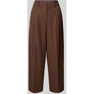 Straight leg stoffen broek met bandplooien