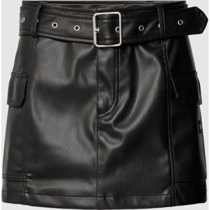 Minirok in leerlook, model 'PLEATHER'