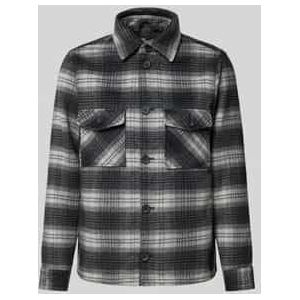 Regular fit overhemdjack met wol