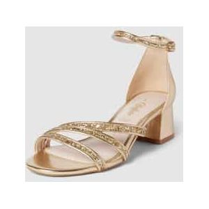 Buffalo - LILLY GLAM - Damessandaaltje - Zwart - Pailletten - Blokhak