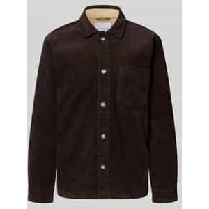 Modern fit overhemdjack met borstzak, model 'Superflex'