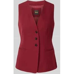 Regular fit gilet met paspelzakken