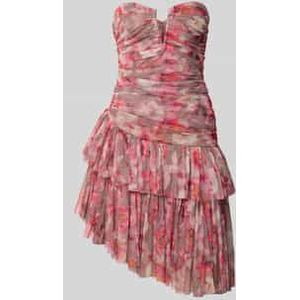 Knielange cocktailjurk in laagjeslook