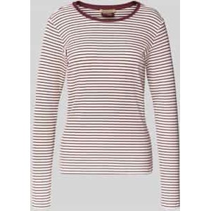 Shirt met lange mouwen in riblook met ronde hals