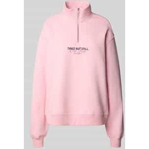 Sweatshirt met opstaande kraag en ritssluiting, model 'Georgia'