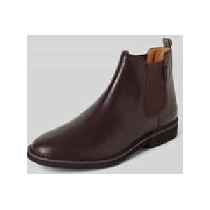 Chelsea boots van leer met labeldetail, model 'TALAN'