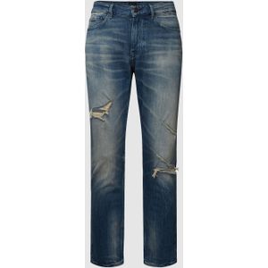 Jeans met labeldetails, model 'Delano'