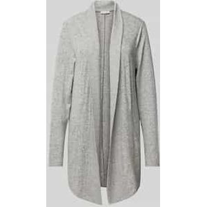 Loose fit cardigan met geribde platte kraag