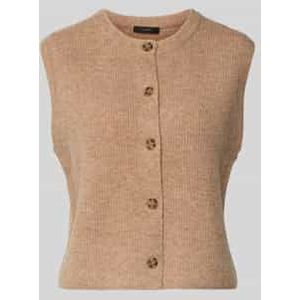 Mouwloos vest met ronde hals en knoopsluiting