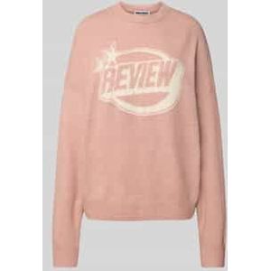 Gebreide pullover met labelprint