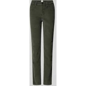 Slim fit corduroy broek van katoenmix, model 'Mary'
