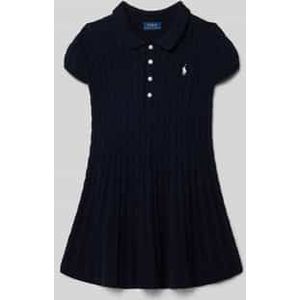 Tricot Jurk - Effen - Knitwear - Kwartmouw - Normale Pasvorm